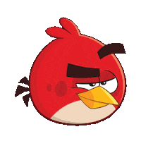 confused angry birds Sticker