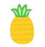 am-grafikdesign summer sun time pineapple Sticker