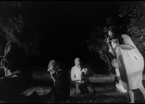 night of the living dead eating GIF