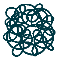 Dark Green Illustration Sticker