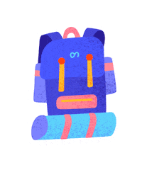 Outcrowd fun logo trip bag Sticker