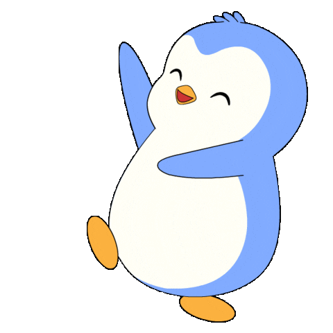 Happy Party Sticker by Pudgy Penguins