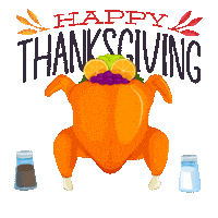 Happy Thanksgiving Day Sticker by Animanias