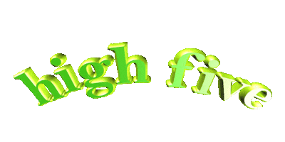 high five text Sticker