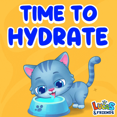 Drink Up GIF by Lucas and Friends by RV AppStudios