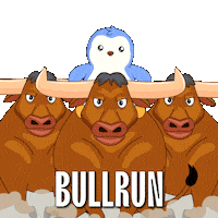 Bull Run Crypto Sticker by Pudgy Penguins