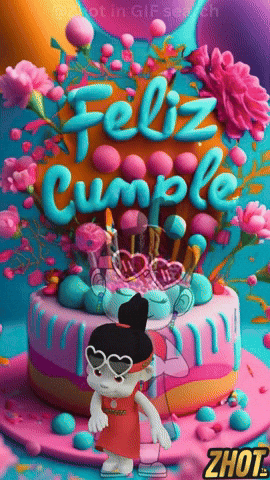 F Cumple GIF by Zhotcita