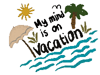 Beach Hello Sticker