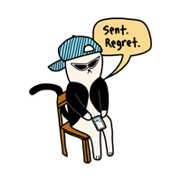 Awkward Tuxedo Cat Sticker by Rocketpong