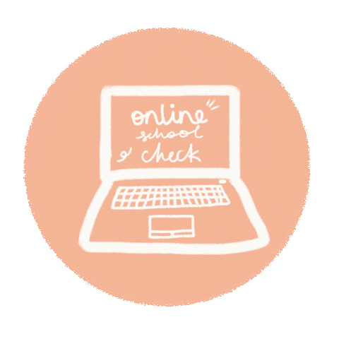 Online School Pink Sticker