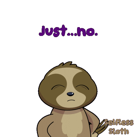Sloth No Sticker by VeeFriends