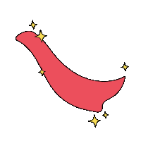 Red Cape Sparkle Sticker by SAMA SIDEKICKS