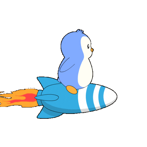 Flying To The Moon Sticker by Pudgy Memez