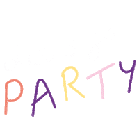Party Color Sticker by Emilie Chigoula