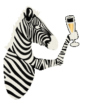 Champagne Zebra Sticker by Michelle Rago Destinations
