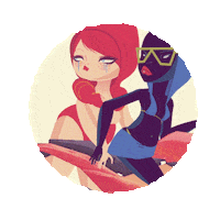 Cherry Jenny Sticker by Studio Killers