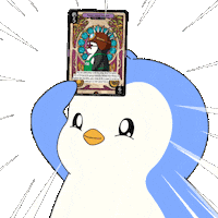 Excited Trading Cards Sticker by Pudgy Penguins