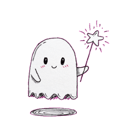 Canvases_and_lenses ghost cute ghost cute white white ghost Sticker