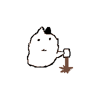 neujeok 고양이 커피 냥이 눈멍이 Sticker