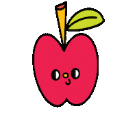 eatotherworld cartoon yummy vegan apple Sticker