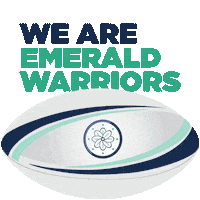 Rugby Ball Sticker by Emerald Warriors RFC