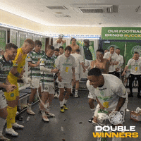 Scottish Cup Champagne GIF by Celtic Football Club