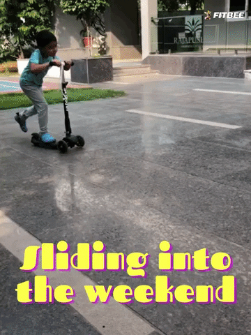 fitbee weekend sunday sliding into the weekend fitbee GIF