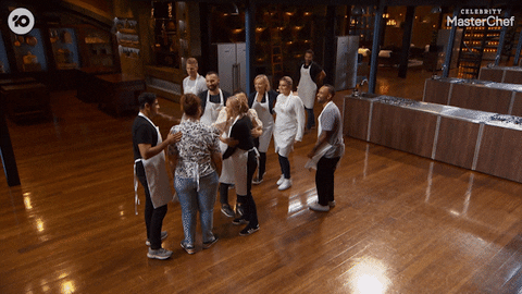 Hugging Hug GIF by MasterChefAU