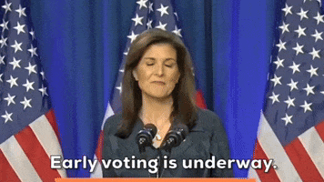 Nikki Haley Early Voting GIF