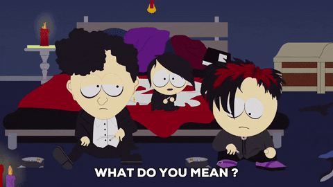 confusion goth kids GIF by South Park 