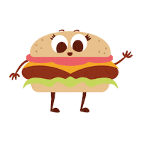 orientalwokmx kids burger hamburger mika Sticker