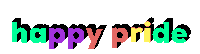 happy pride text-test Sticker