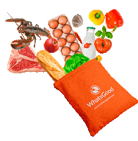 sourcewhatsgood delivery natural organic bag Sticker