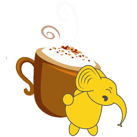 yellow_fant giphyupload cold elephant coffe Sticker