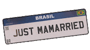 Just Married Travel Sticker by Mama Feet