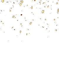 Sticker gif. Gold coins fall down like sparkling rain.