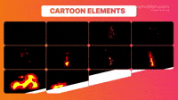 Fire flame motion visual pack studio motion