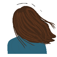 dearolivea girl hair windy girlhair Sticker