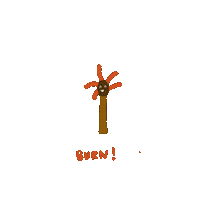 Kinings burn flame matchstick korek Sticker