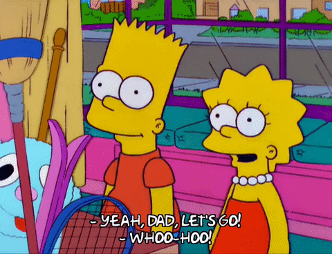 happy bart simpson GIF