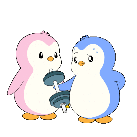 I Love You Workout Sticker by Pudgy Penguins
