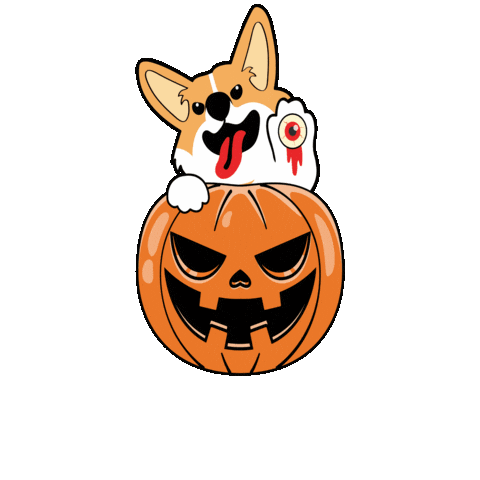 Trick-Or-Treat Dog Sticker by Petique, Inc.