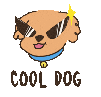 sunandink dog cool puppy sunglasses Sticker