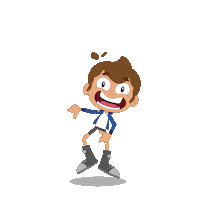 dumondesnacks happy jump joy ranger Sticker