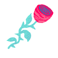 Beauty And The Beast Flower Sticker by Brooklyn Public Library