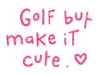Pink Golf Sticker by Catharina Stewart