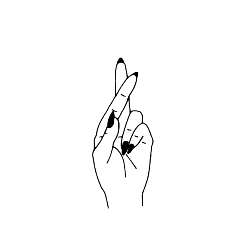 spicytattooing giphyupload fingers fingers crossed fingerscrossed Sticker