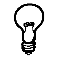 Monochrome Lightbulb Sticker