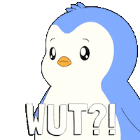 Confused Wait What Sticker by Pudgy Penguins
