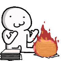 Fire Burn Sticker